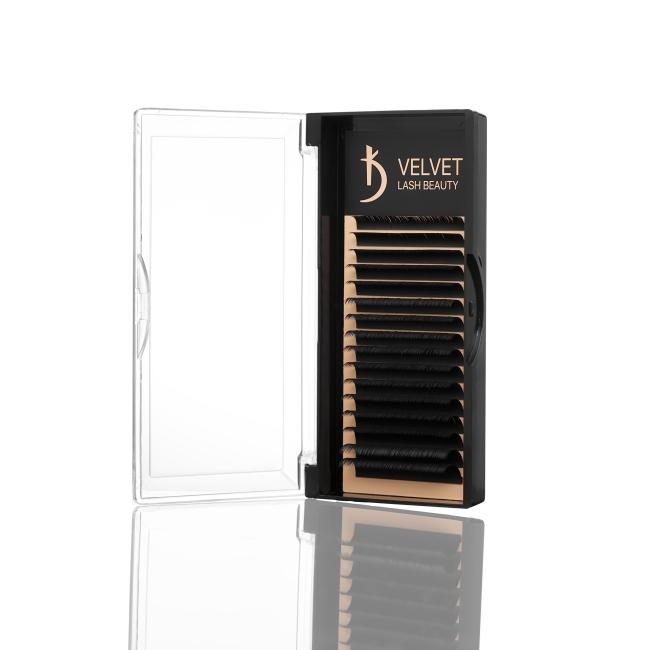Velvet Lash Beauty Eyelash Extensions 0.10 D Mix (16 rows, lengths 6–14 mm)